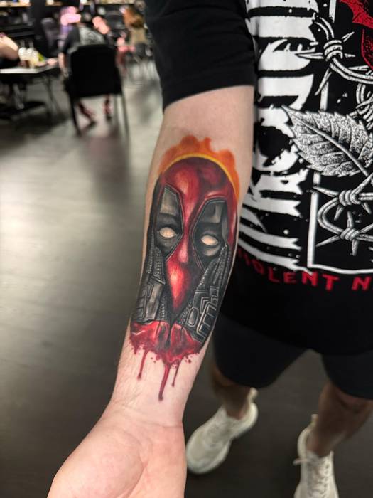 Color Harry Potter-inspired cover-up tattoo by Justin Styndl
