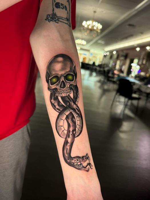 Recent tattoo work and studio portfolio image by Justin Styndl, piece 18
