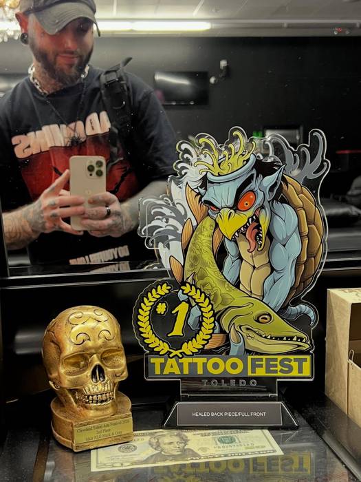 Recent tattoo work and studio portfolio image by Justin Styndl, piece 28