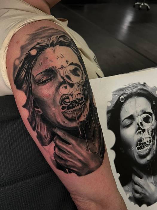Recent tattoo work and studio portfolio image by Justin Styndl, piece 30